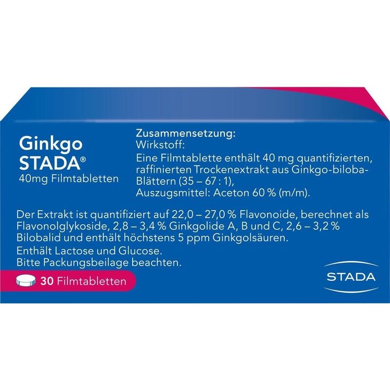 GINKGO STADA 40 mg Filmtabletten